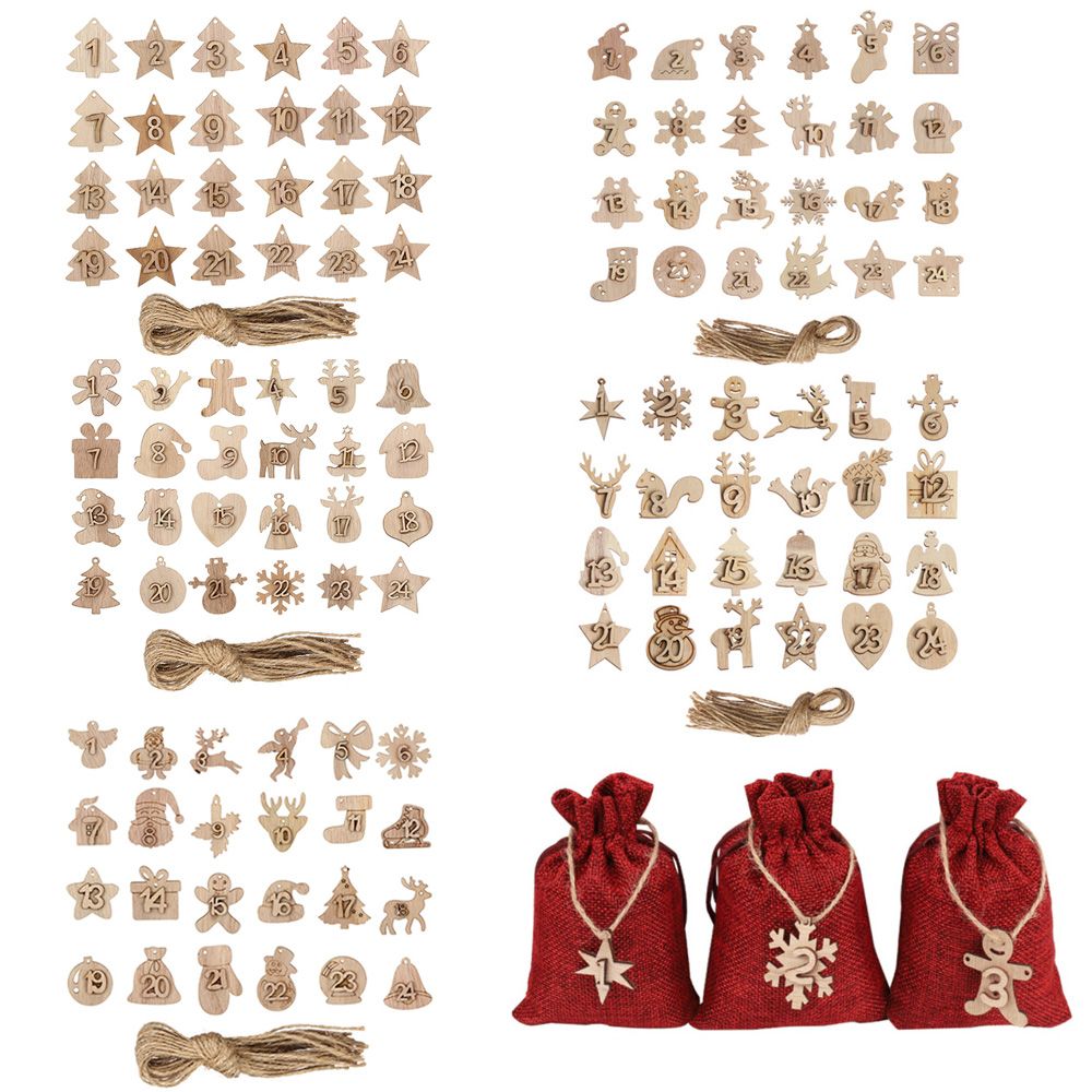 Advent Calendar Gift - 24pcs/set DIY Gift Bags Decor Xmas
