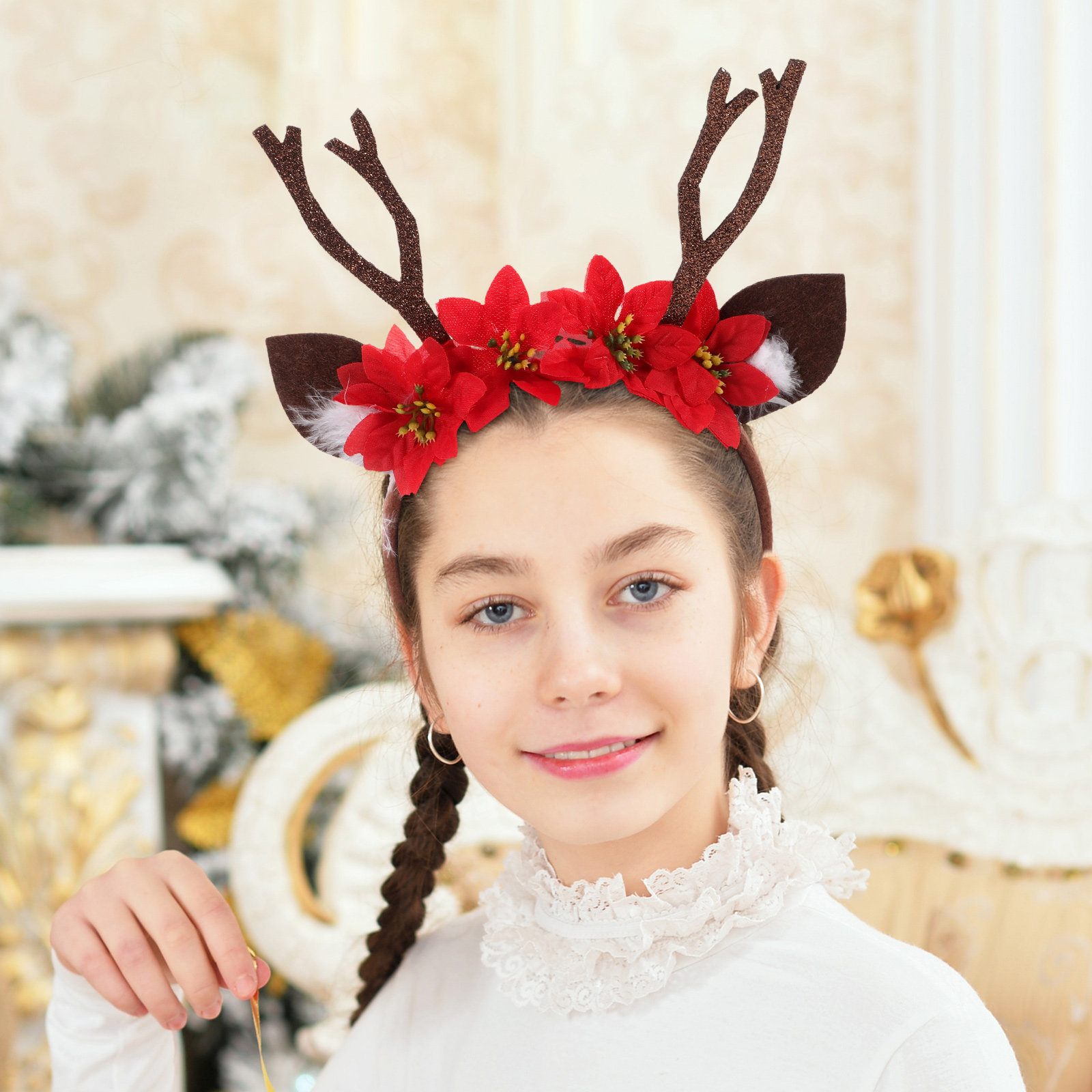 Reindeer Antlers Headband - Reindeer Antlers Headband Christmas Deer Ears