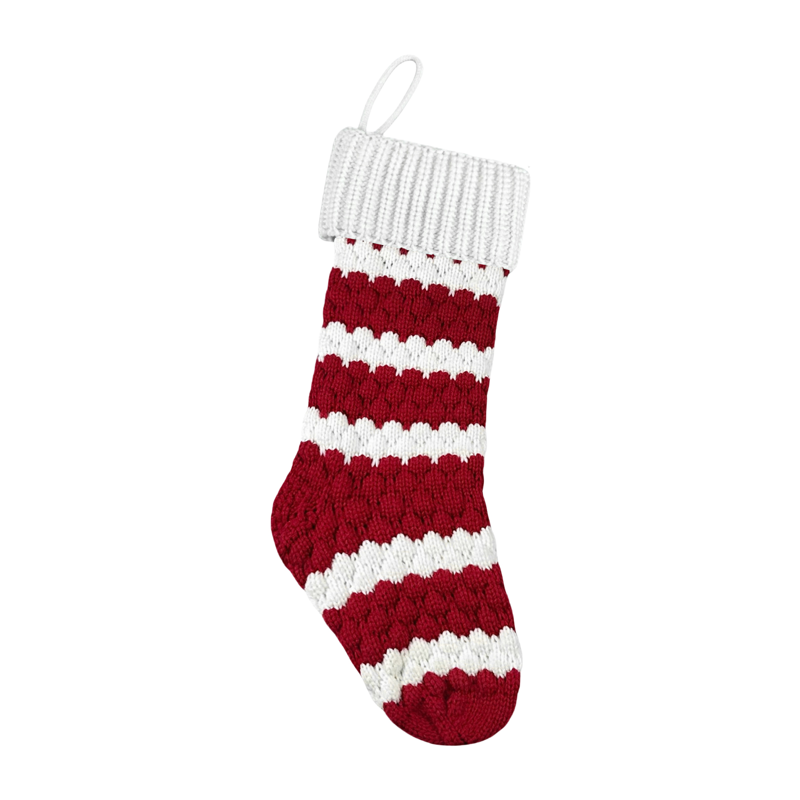 Christmas Stocking Hanging - Christmas Stockings Contrast Color Knit Candy