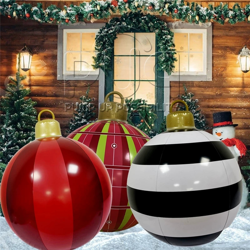 Christmas Lights Outdoor - 60cm Outdoor Christmas Inflatable Decorated Ball