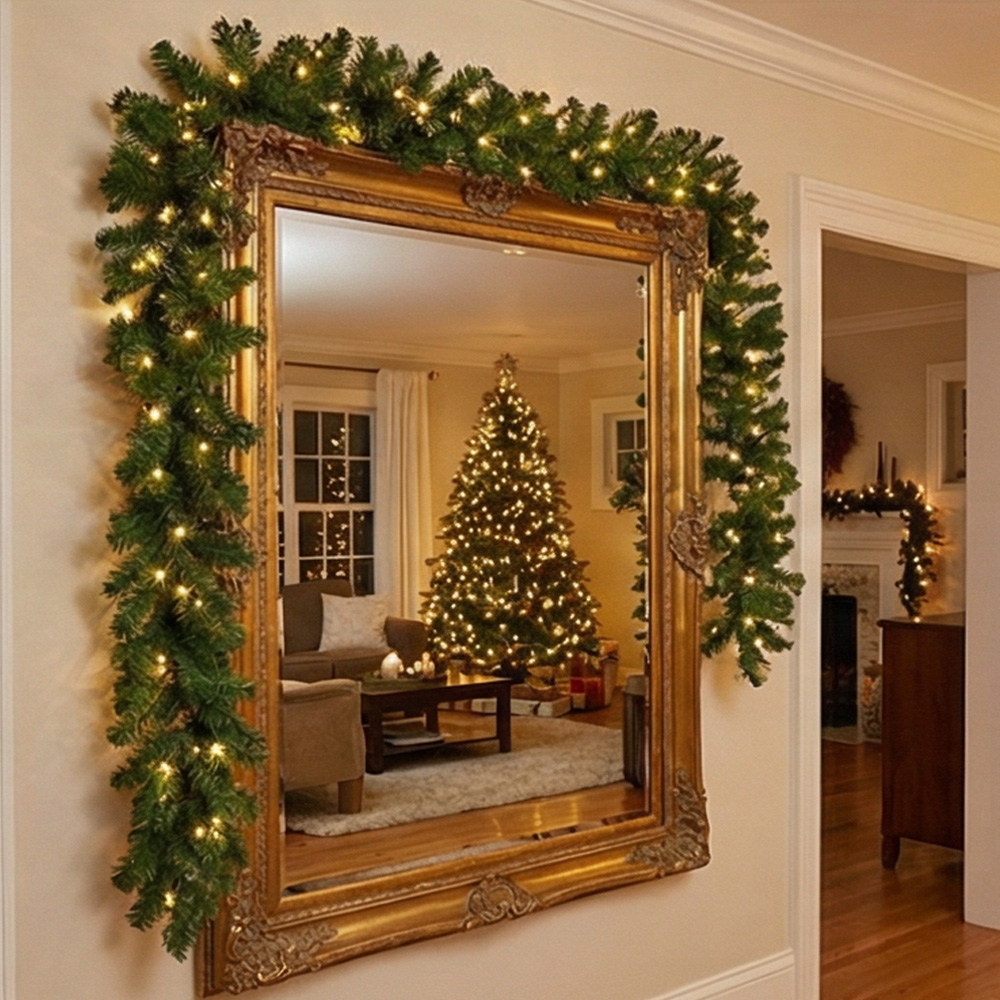 2.7M Artificial Green Christma - Christmas Wreath Fake review and price