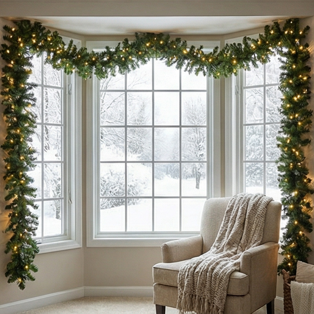 2.7M Artificial Green Christma - Christmas Wreath Fake review and price
