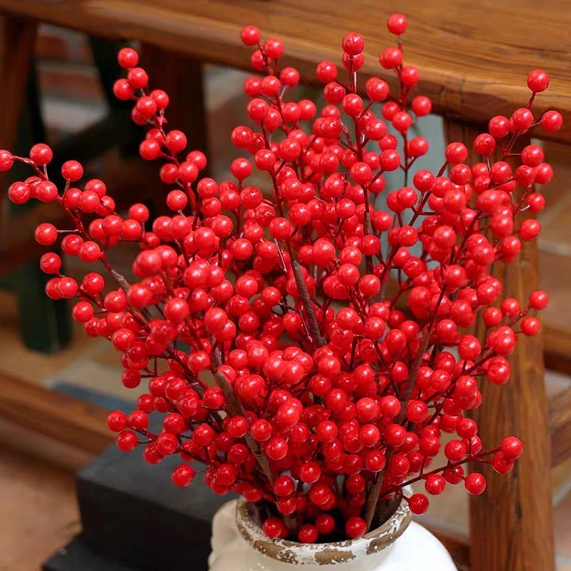 5/100x Artificial Red Berries  - Christmas Wreath Fake review and price
