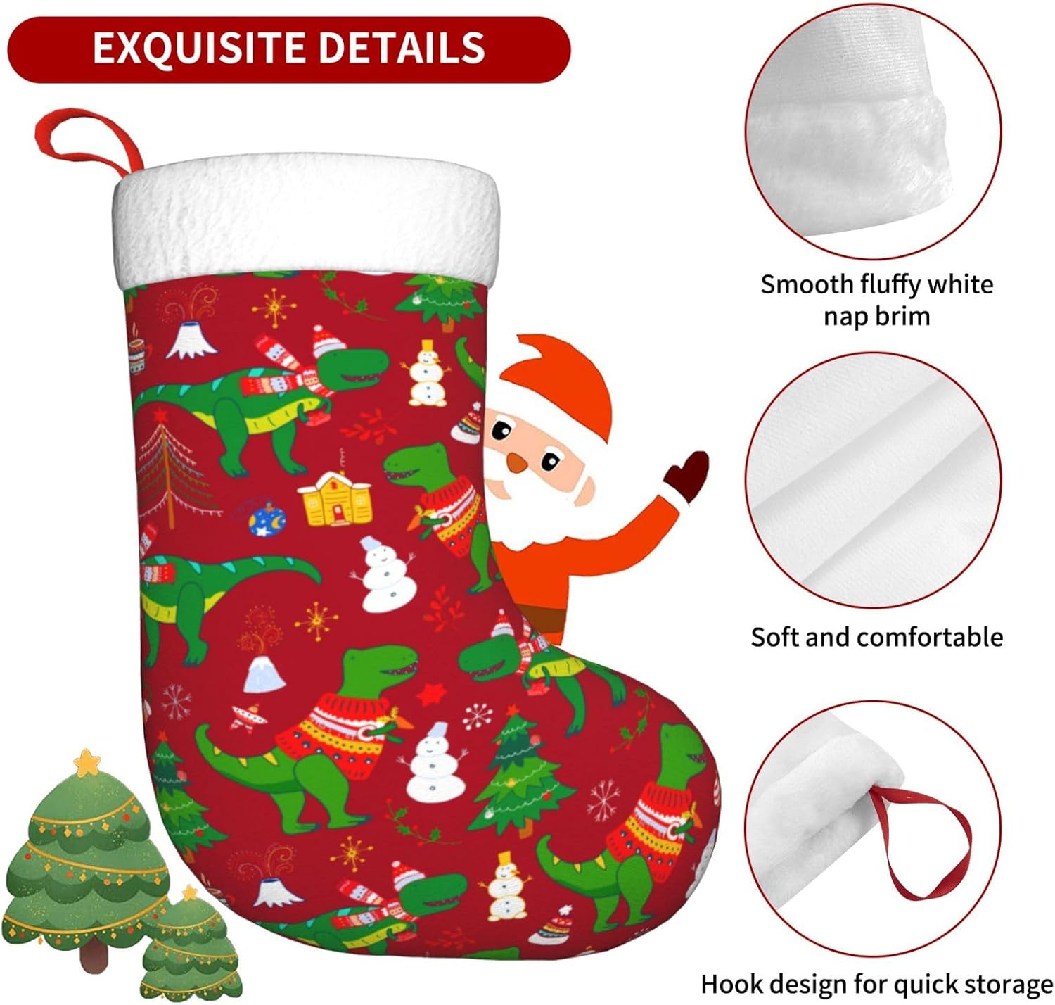 Cute Christmas Dinosaur Christ - Christmas Stocking Hanging review and price