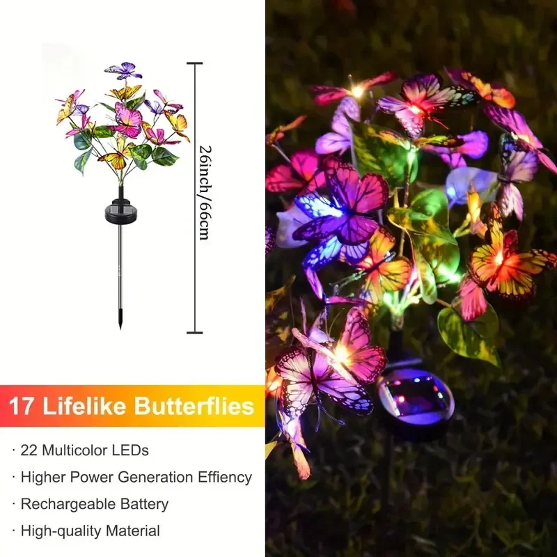 Solar LED Butterfly Garden Lig - Christmas Lights Outdoor review and price