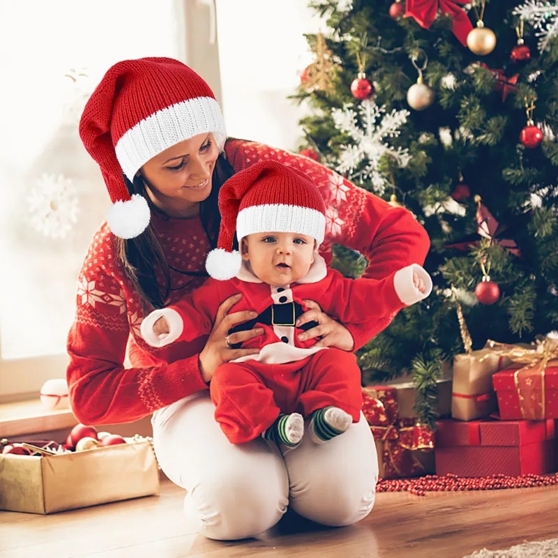 1PC Red Christmas Hat For Kids - Santa Hat Plush review and price