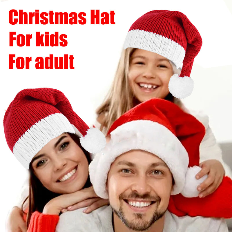 1PC Red Christmas Hat For Kids - Santa Hat Plush review and price