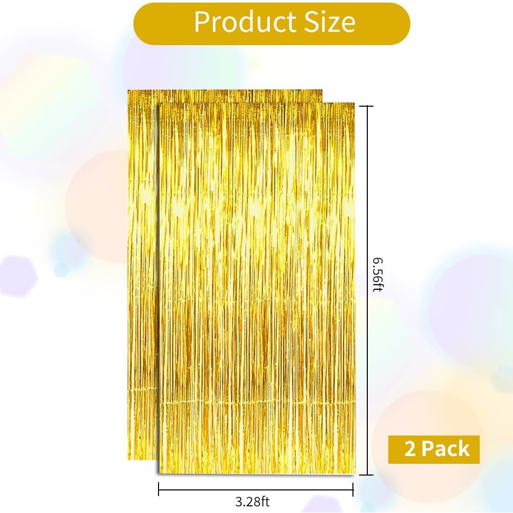 2Pack Gold Metallic Foil Tinse - Tinsel Garland Decoration review and price