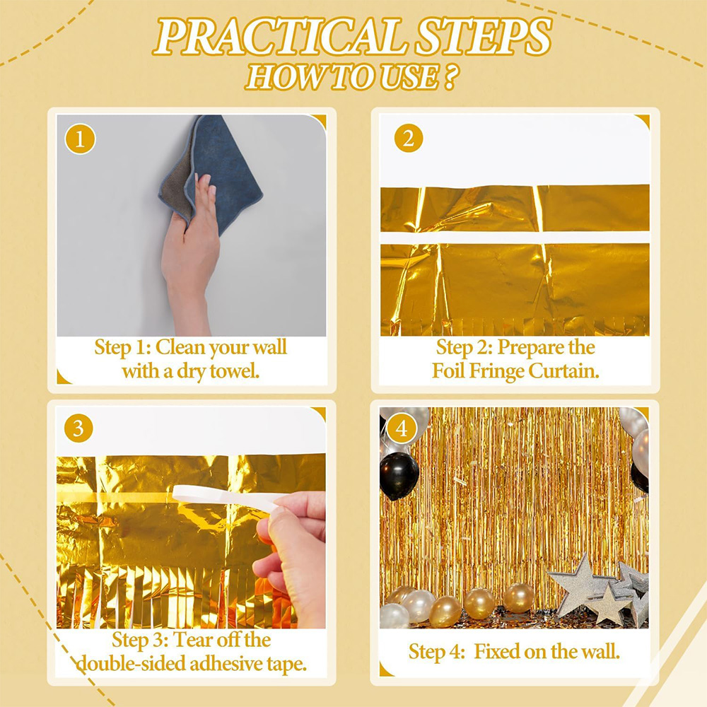 2Pack Gold Metallic Foil Tinse - Tinsel Garland Decoration review and price