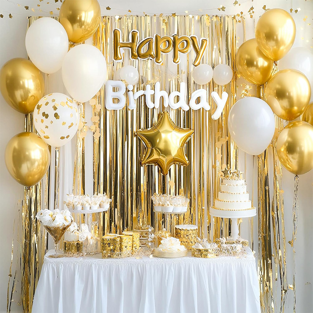 2Pack Gold Metallic Foil Tinse - Tinsel Garland Decoration review and price