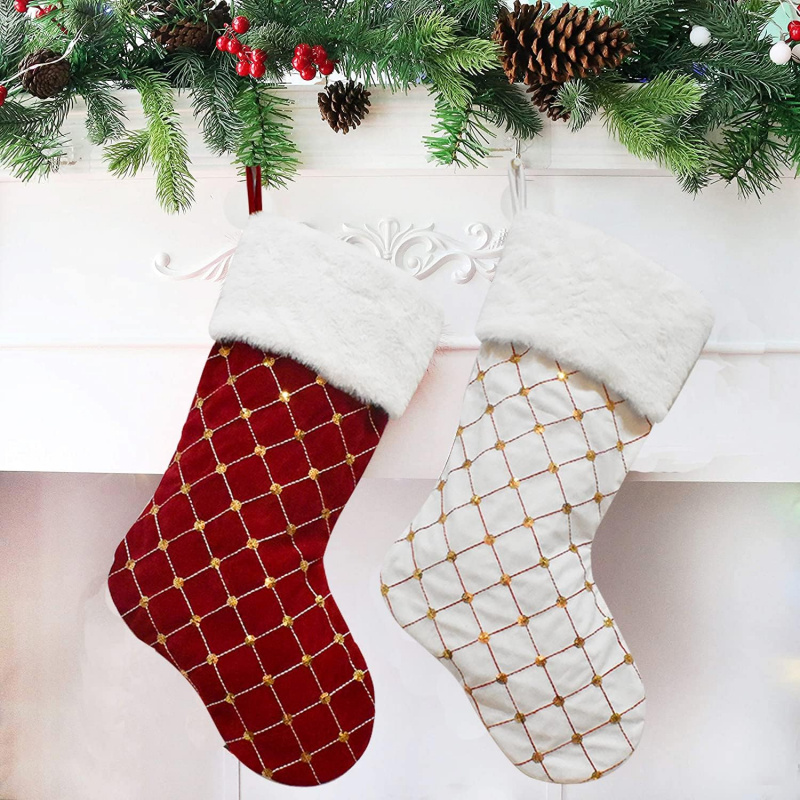 Christmas Stocking Soft Faux F - Christmas Stocking Hanging review and price
