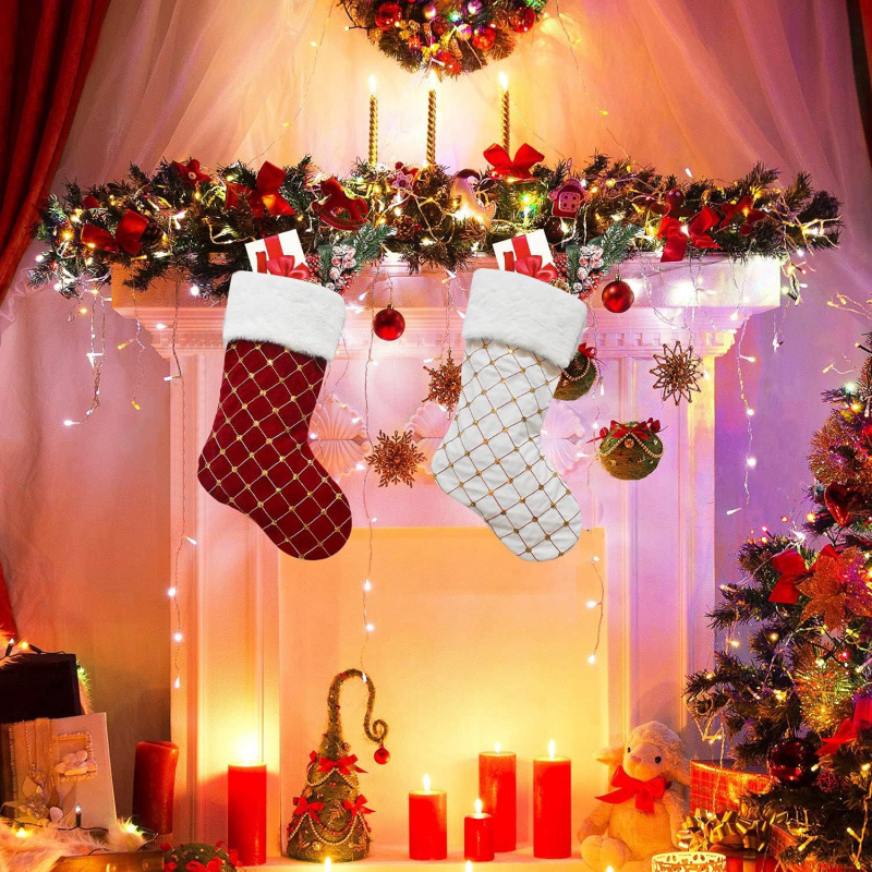 Christmas Stocking Soft Faux F - Christmas Stocking Hanging review and price