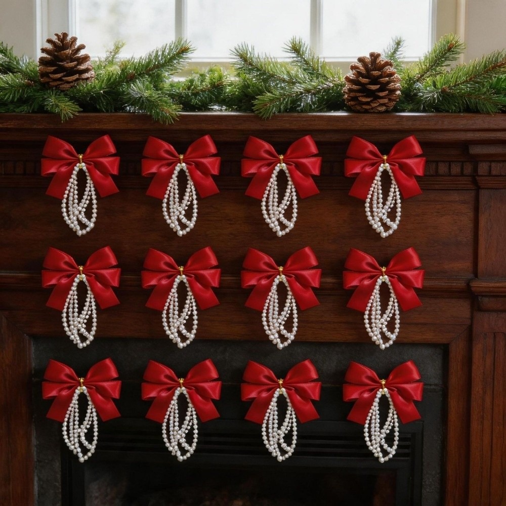 12pcs Set Christmas Tree Bows  - Gift Box Wrap Set review and price