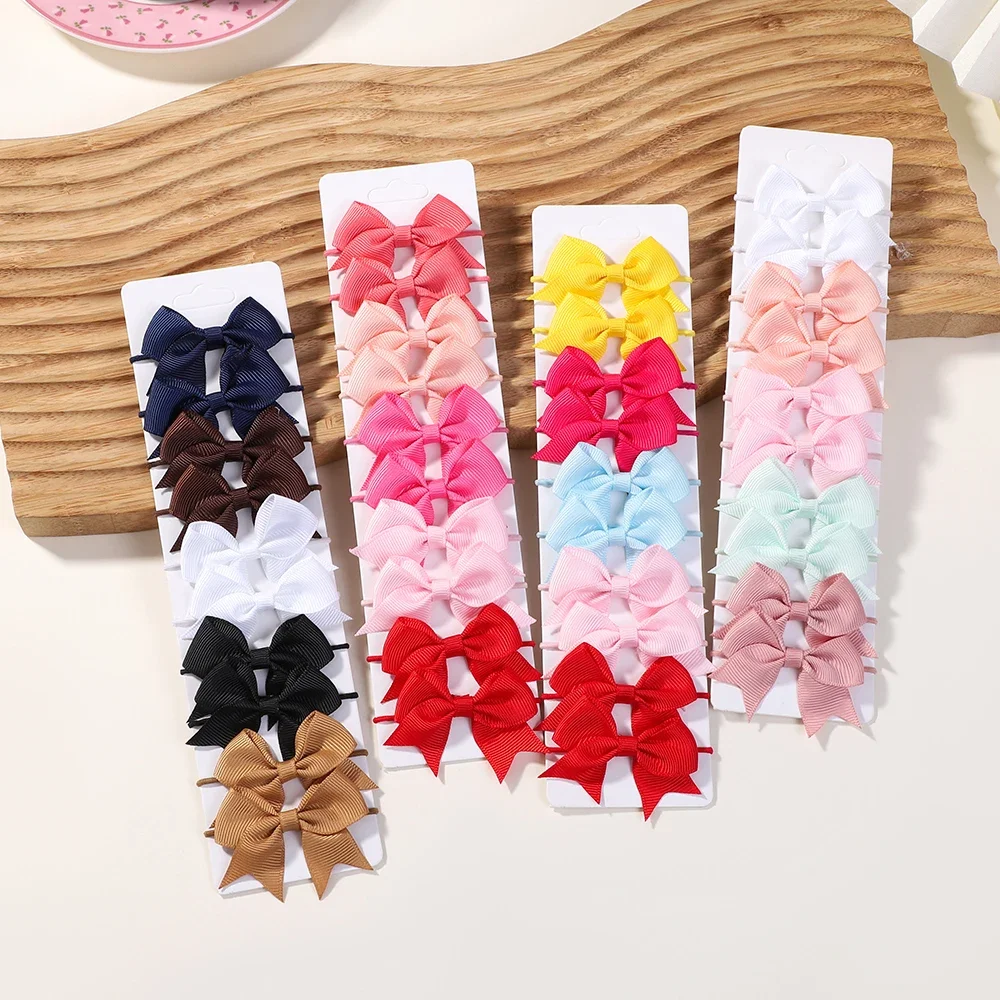 10Pcs Bows Elastic Hair rubber - Ribbon Bow Gift review and price