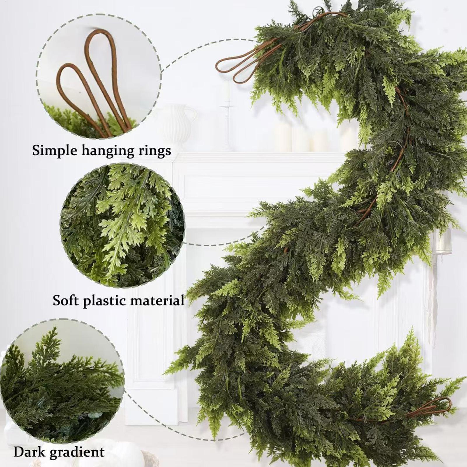 Christmas Garlands Artificial  - Christmas Wreath Fake review and price