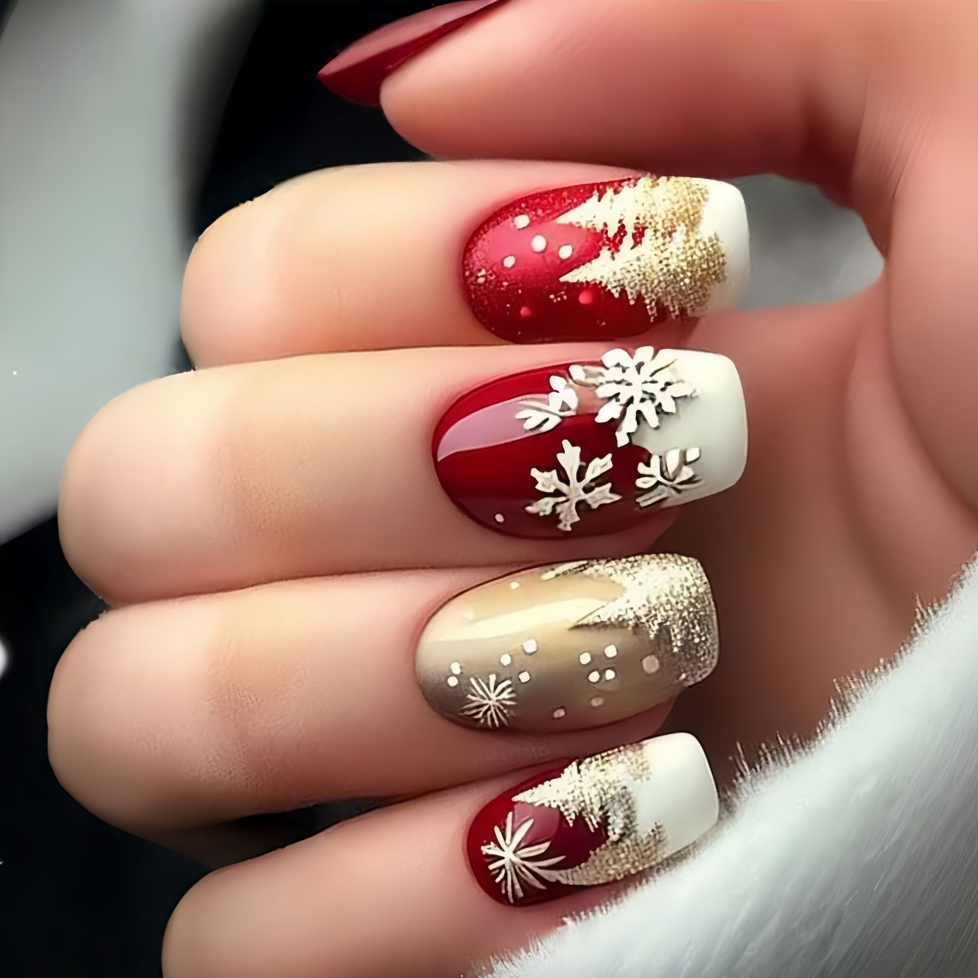 Medium fake nails for Christma - Christmas Tree Artificial review and price