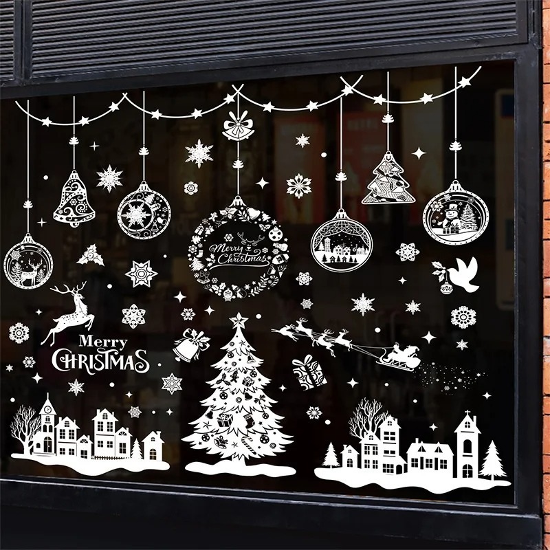 9 Sheets 243pcs Reusable Stati - Snowflake Window Decal review and price