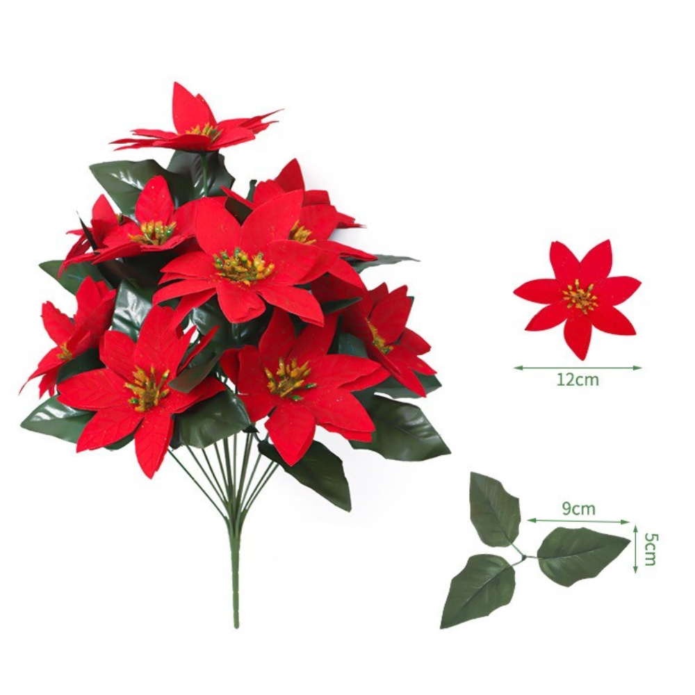A Bundle of 12 Stems Poinsetti - Christmas Tree Artificial review and price