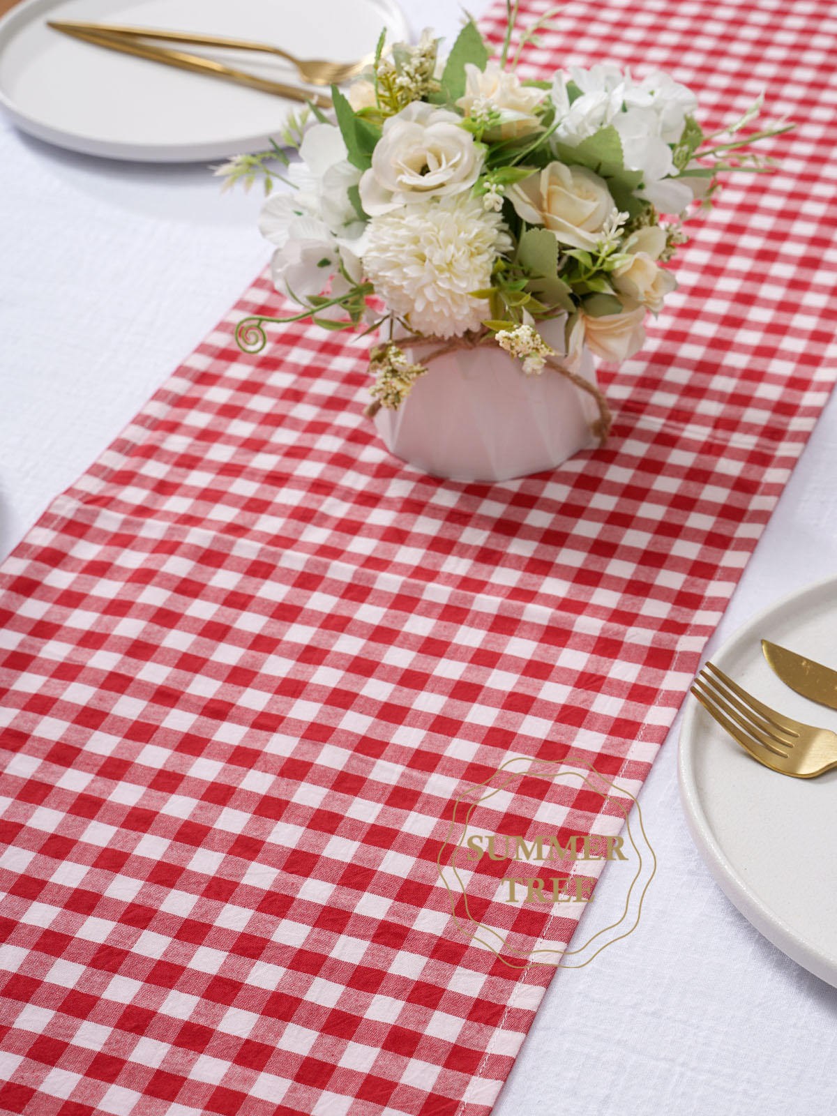 Rustic Plaid Cotton Table Runn - Christmas Throw Blanket review and price
