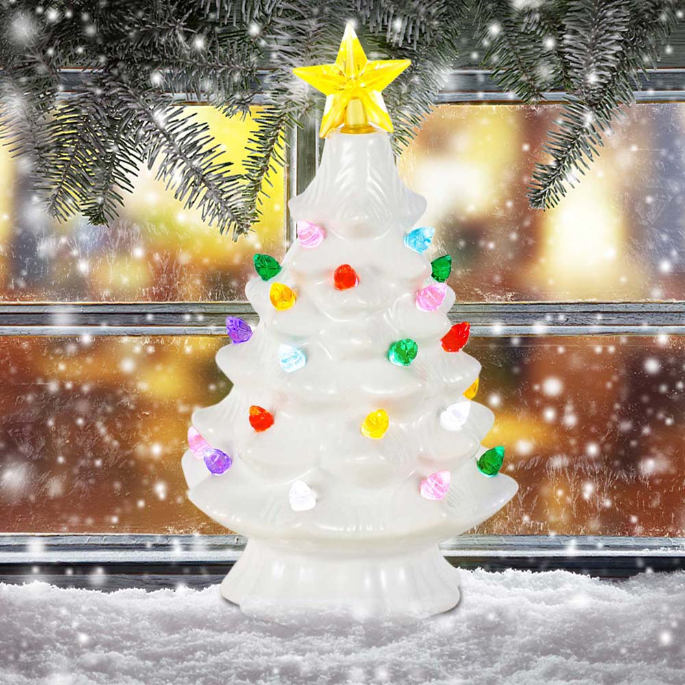 7 Inch Ceramic Christmas Villa - Star Tree Topper review and price