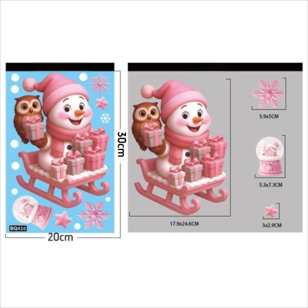 Cartoon PVC Window Stickers Sn - Snowflake Window Decal review and price