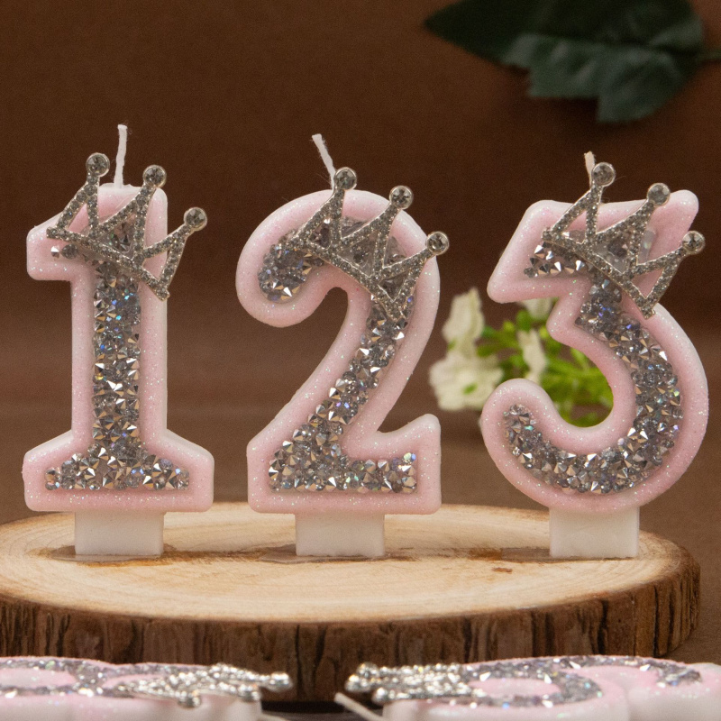 Digital Candles 0-9 Pink Silve - Holiday Candle Set review and price