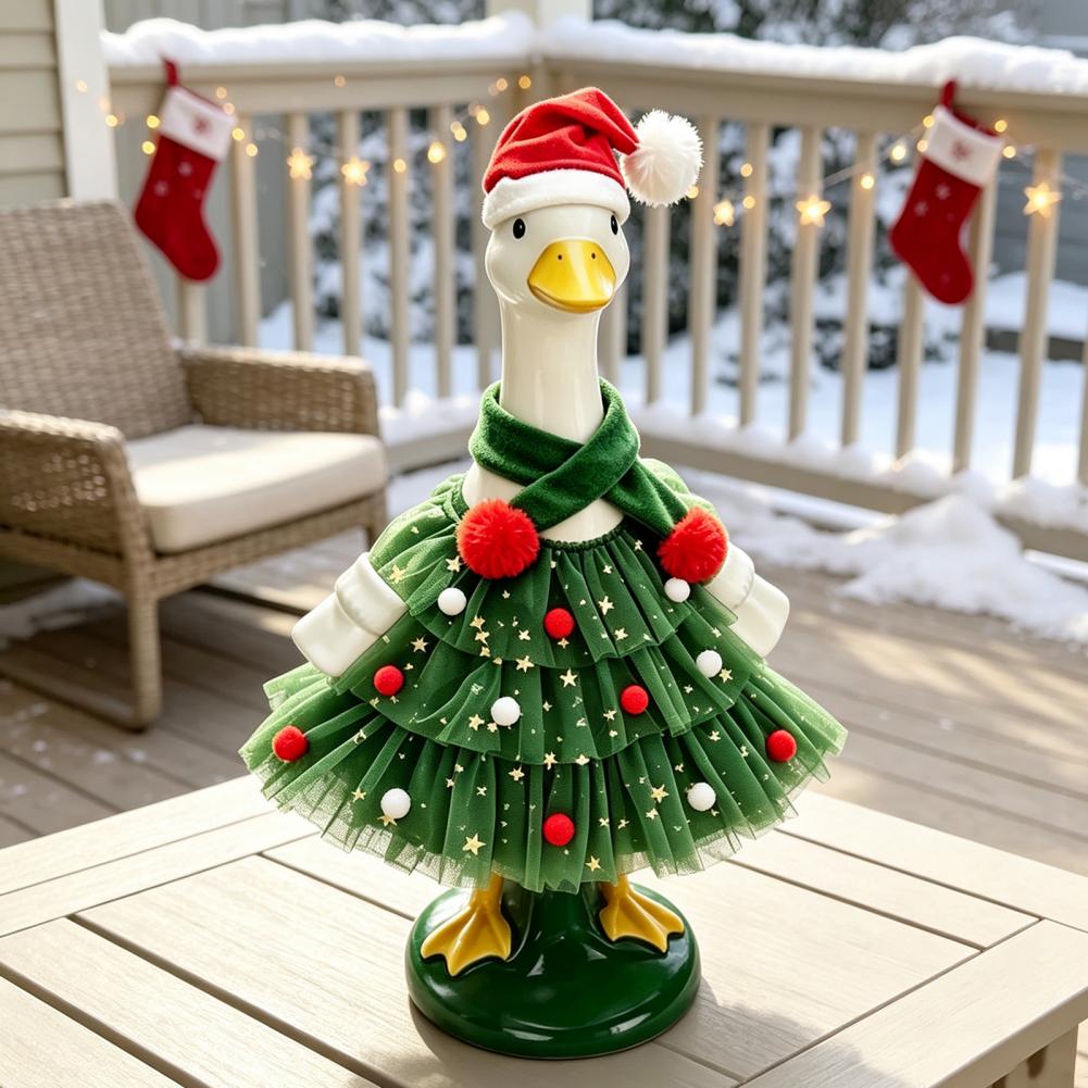 Christmas Porch Goose Outfit,  - Santa Hat Plush review and price