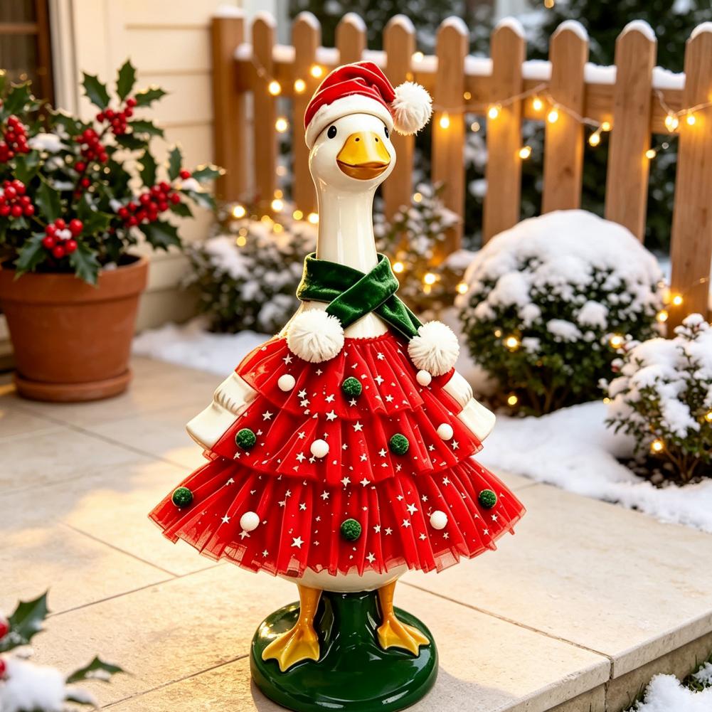 Christmas Porch Goose Outfit,  - Santa Hat Plush review and price