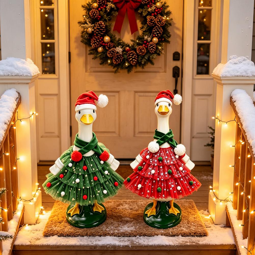 Christmas Porch Goose Outfit,  - Santa Hat Plush review and price