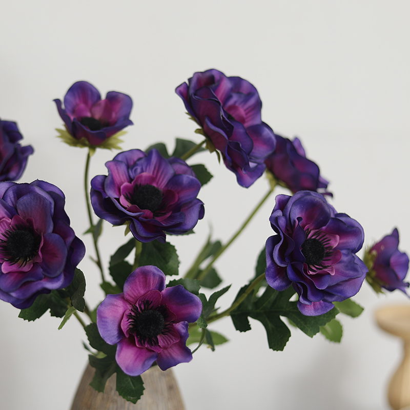 New 3 Heads Anemone Fake Flowe - Christmas Wreath Fake review and price