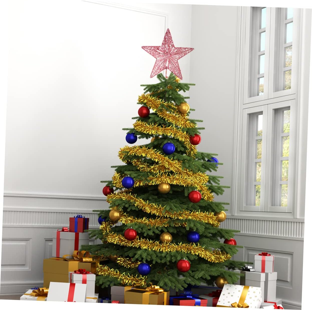 Christmas Pink Pentagon Top St - Star Tree Topper review and price