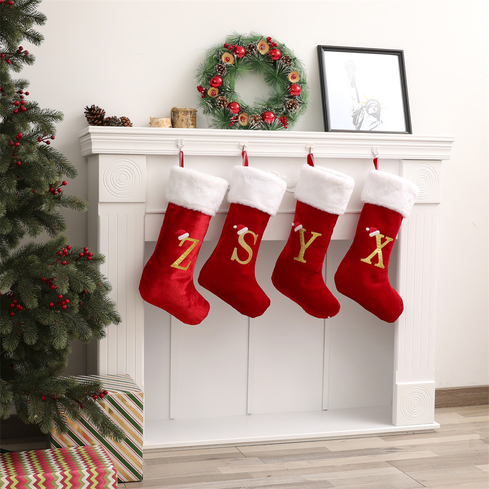 New Creative Alphabet Christma - Christmas Stocking Hanging review and price
