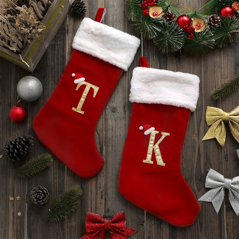 New Creative Alphabet Christma - Christmas Stocking Hanging review and price