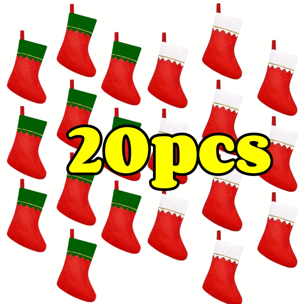 12pcs Red Felt Christmas Stock - Christmas Stocking Hanging review and price