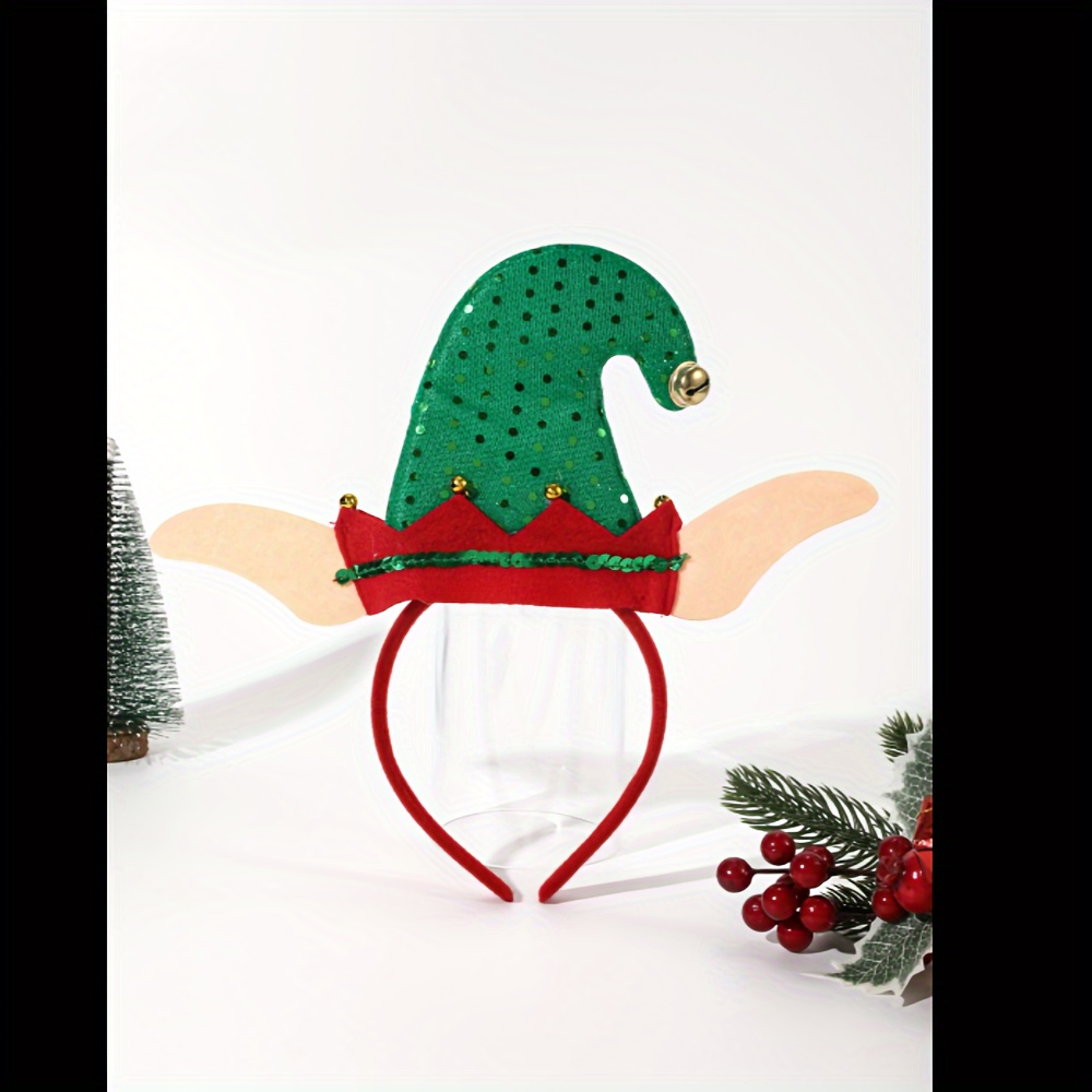 1 Christmas hat headband, desi - Elf Costume Christmas review and price