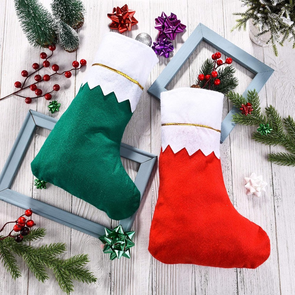 6-30Pcs Red Green Felt Christm - Christmas Stocking Hanging review and price