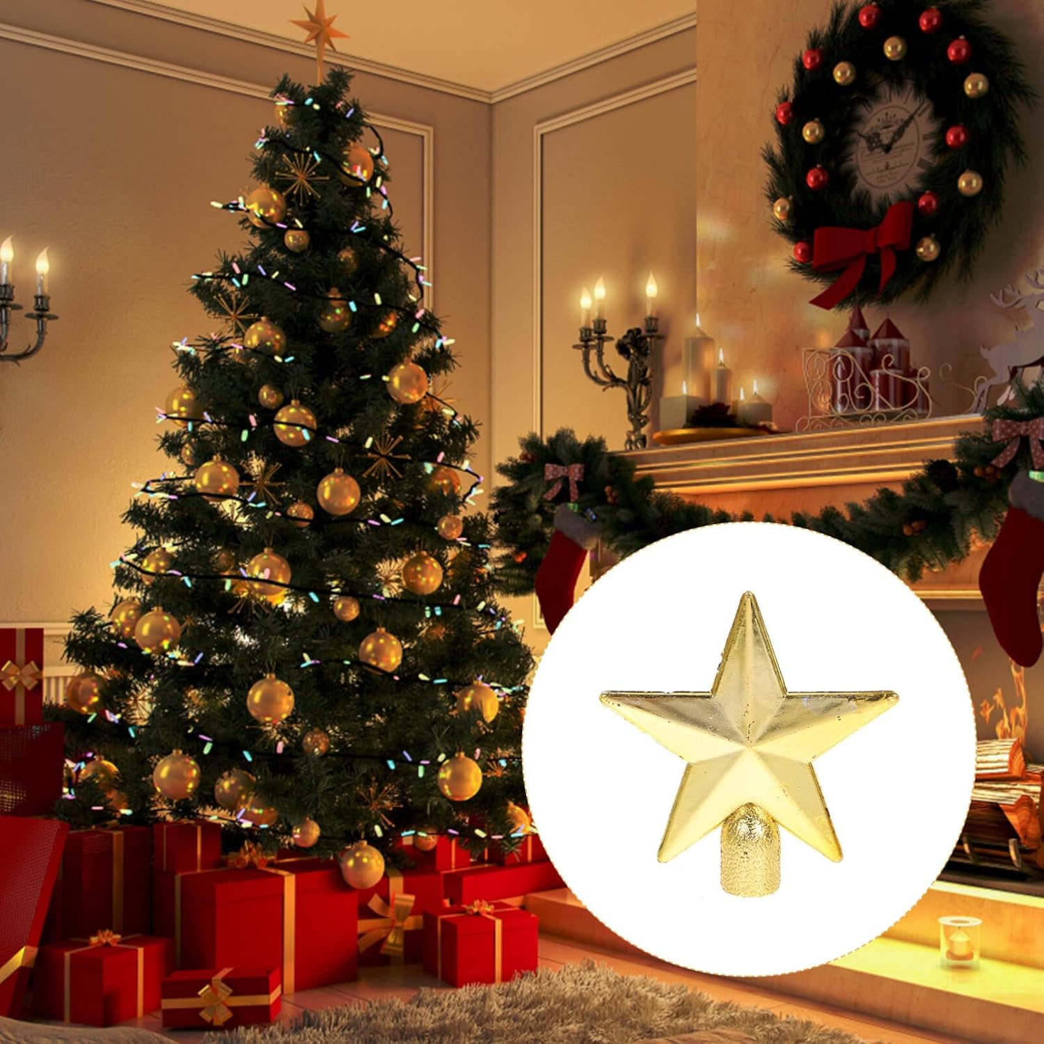 6cm Mini Christmas Tree Topper - Star Tree Topper review and price