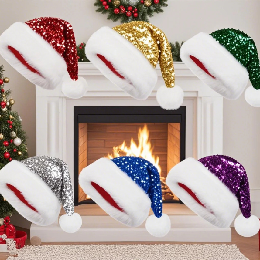 Sequin Christmas Hat Plush Sol - Santa Hat Plush review and price