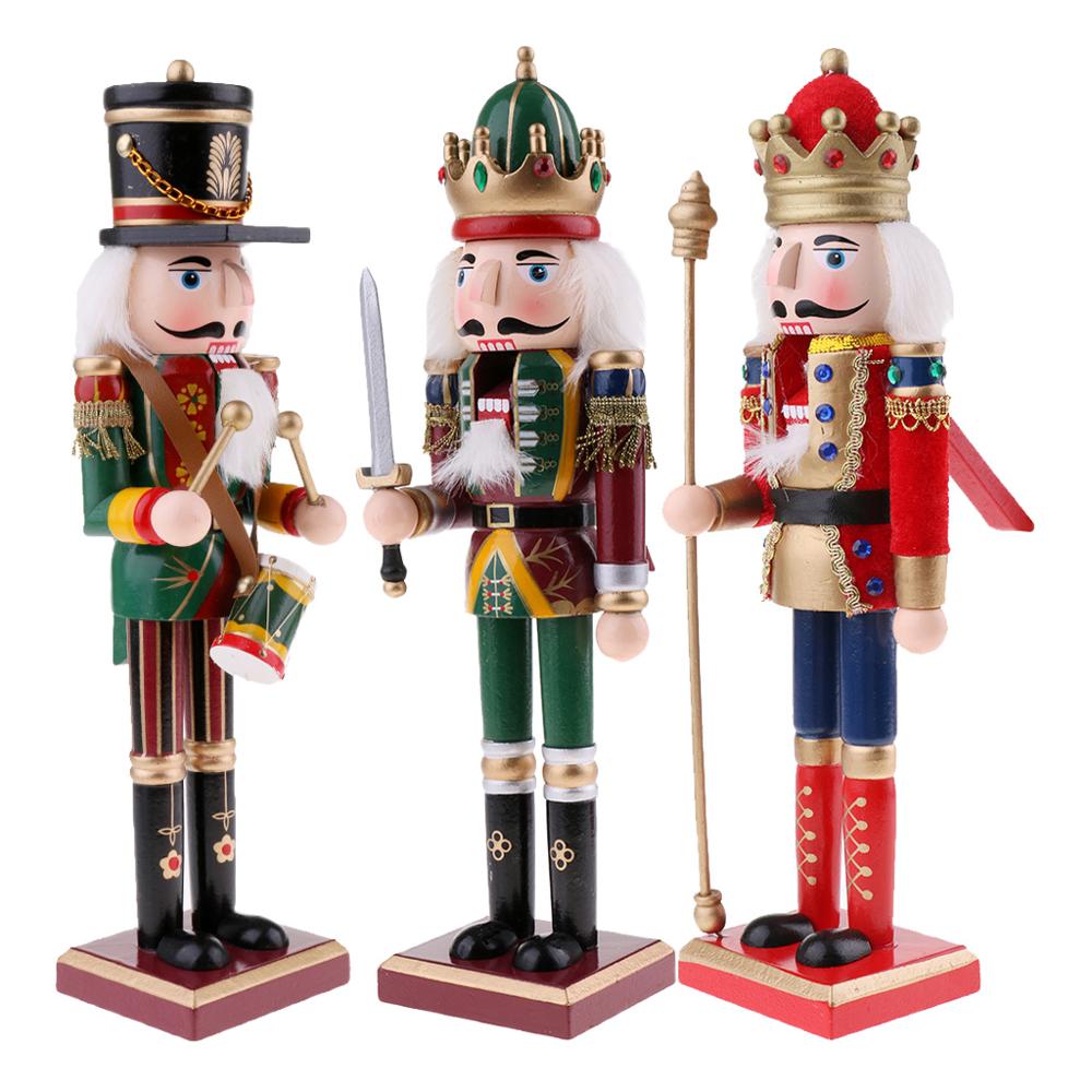 3Pcs/Lot 30cm Wooden Nutcracke - Nutcracker Figurine review and price