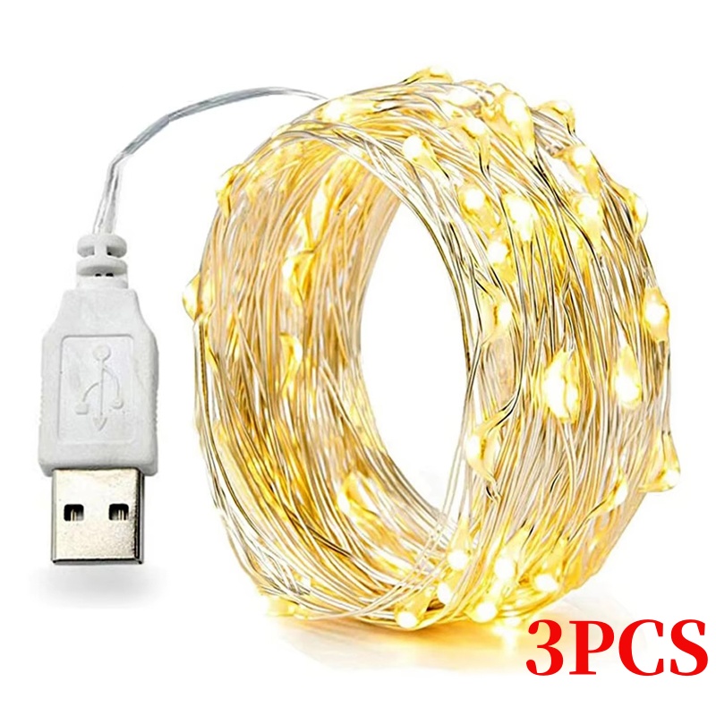 3PCS 5/10/20M Copper Wire LED  - Led Fairy String Lights review and price