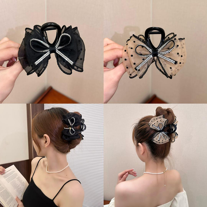 New Elegant Mesh Bow Hair Clip - Ribbon Bow Gift review and price