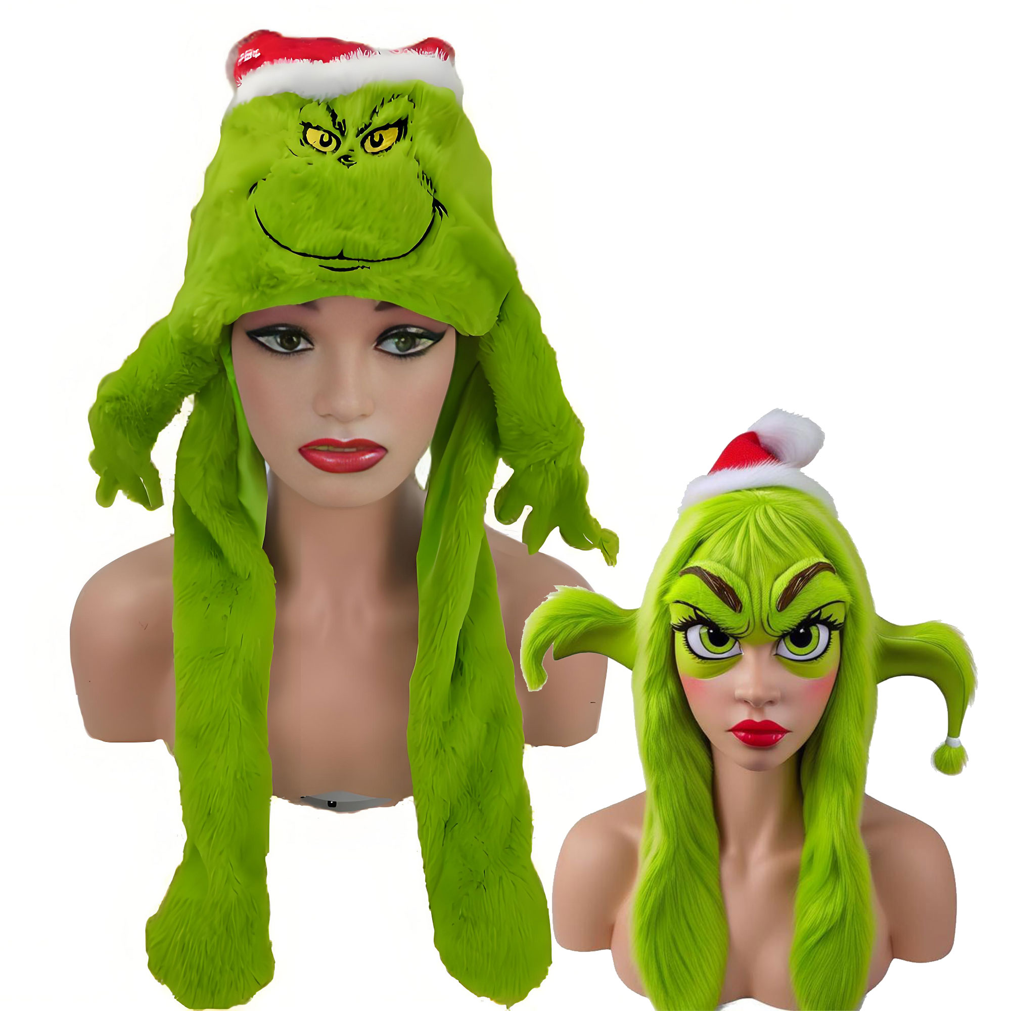Plush Grincese Hat Cap Scarf C - Santa Hat Plush review and price