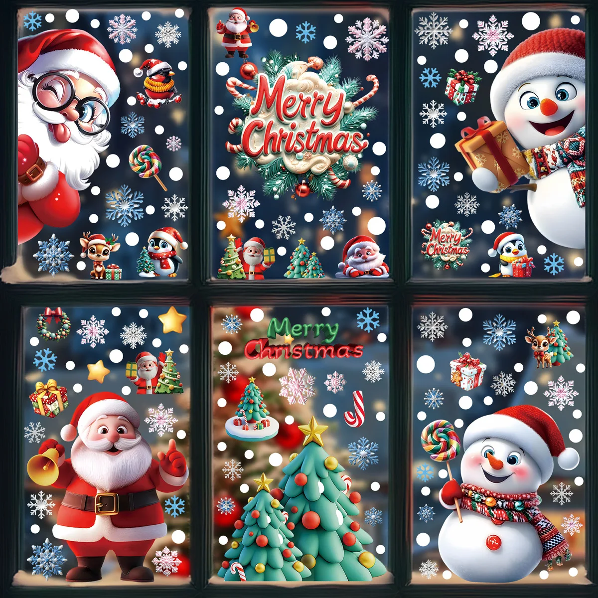 2025 Christmas Static Window C - Snowflake Window Decal review and price