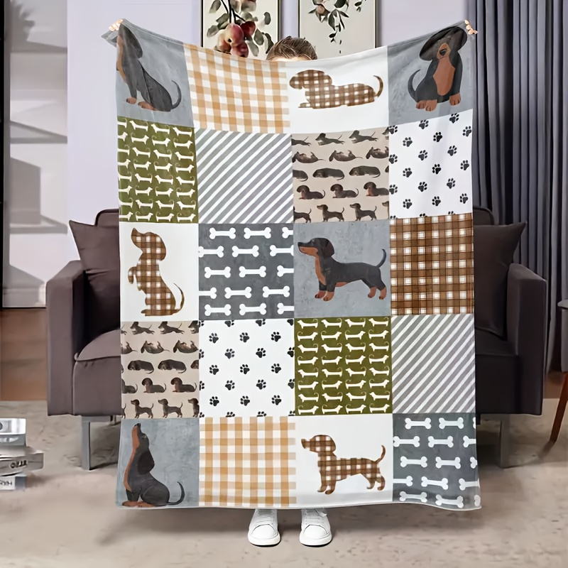 Cute Christmas Dachshund Dog B - Christmas Throw Blanket review and price