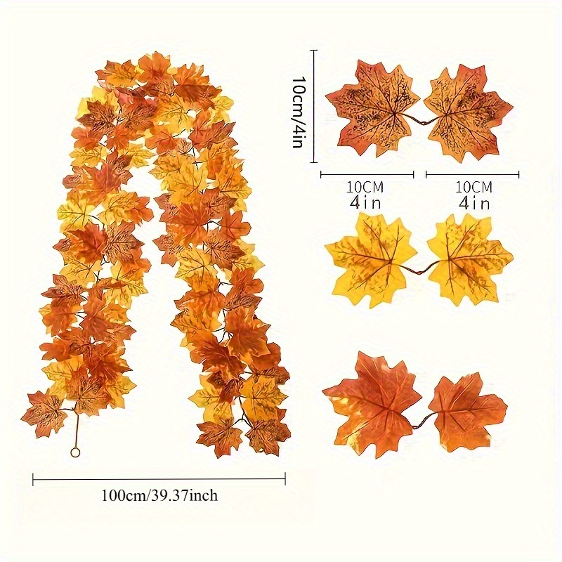 100CM Autumn Artificial Maple  - Christmas Wreath Fake review and price