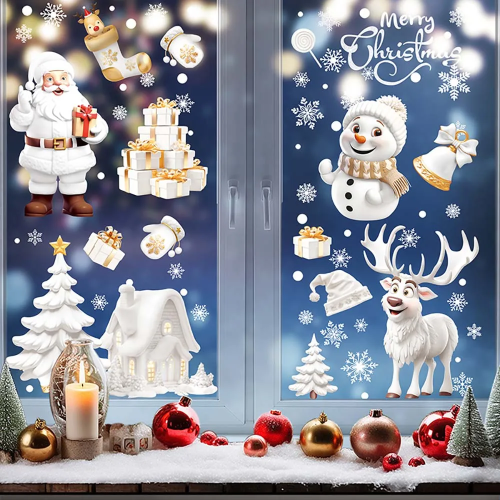 9pcs/set Christmas Window Stic - Snowflake Window Decal review and price