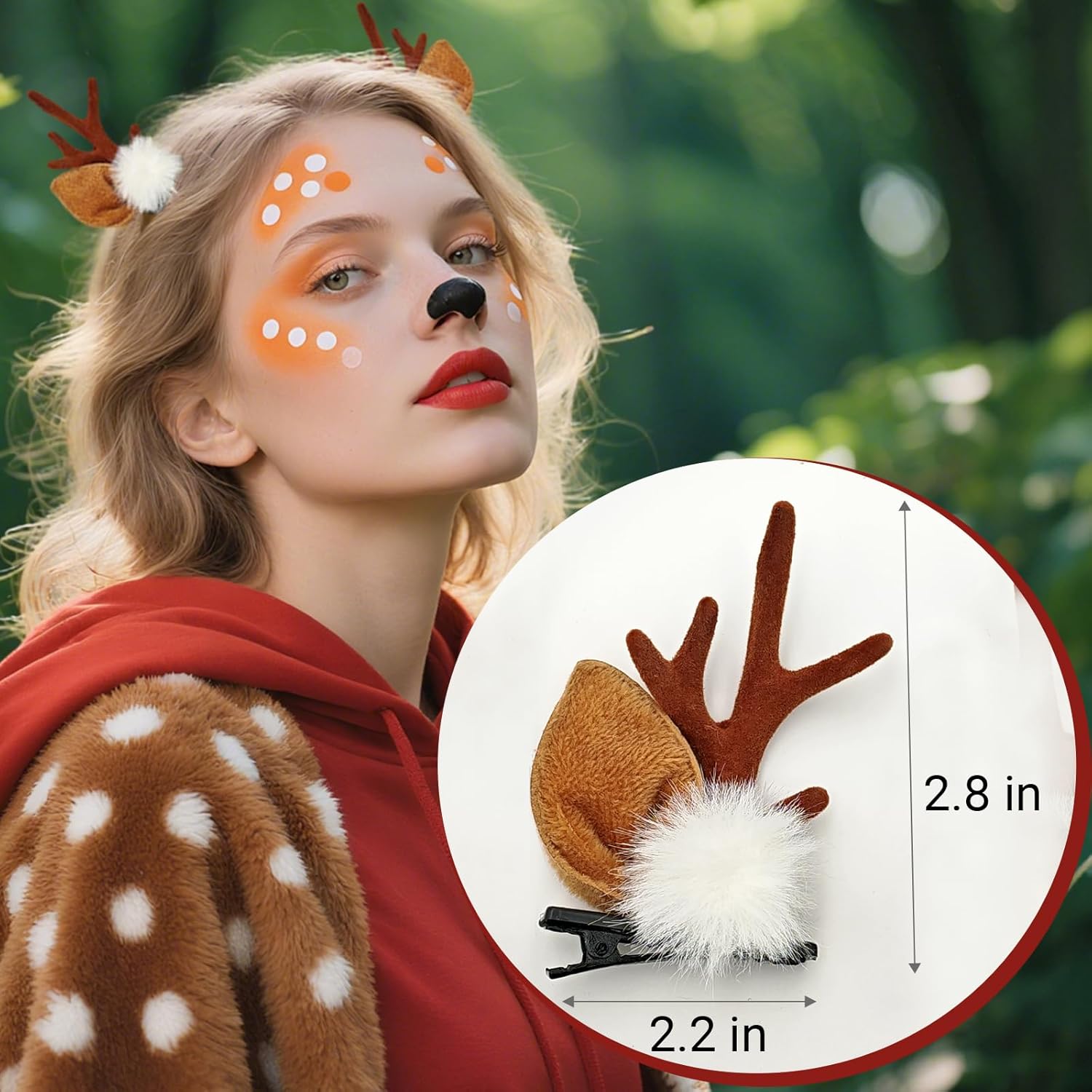 1/2Pairs Small Deer Ears Antle - Reindeer Antlers Headband review and price