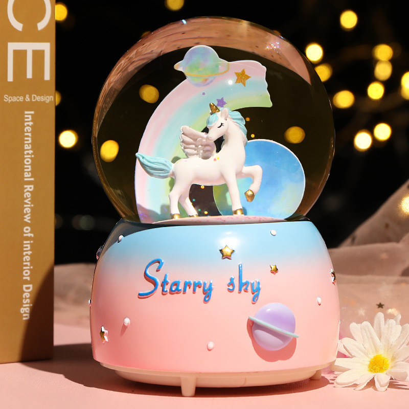 New Crystal Ball Music Box Gir - Snow Globe Musical review and price