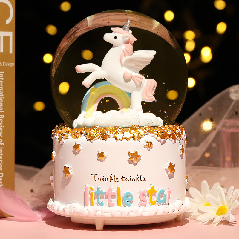 New Crystal Ball Music Box Gir - Snow Globe Musical review and price