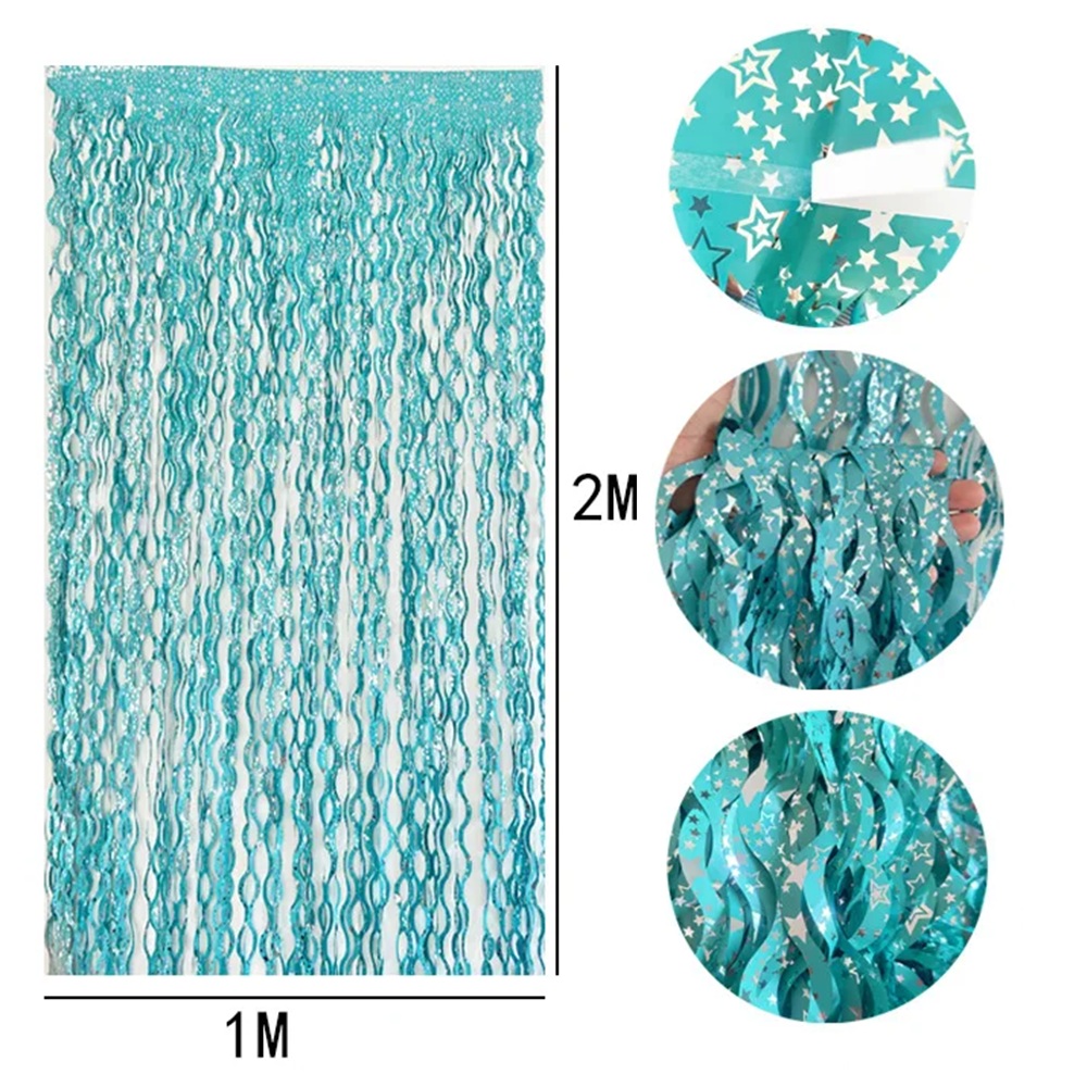 2Packs Teal Blue Pink Foil Cur - Tinsel Garland Decoration review and price